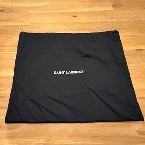 Saint Laurent Black Dust Bag with White Logo